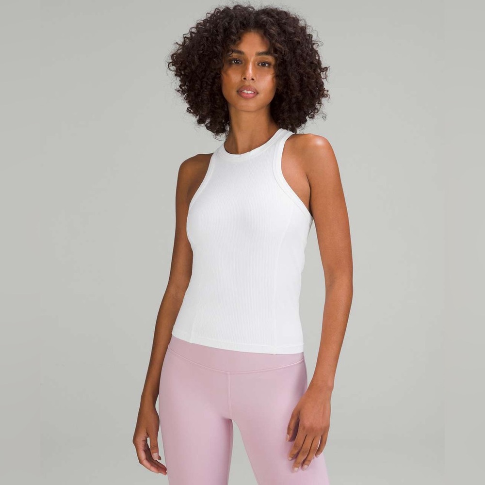 Lululemon Ribbed Nulu Racerback Yoga Tank Top
White